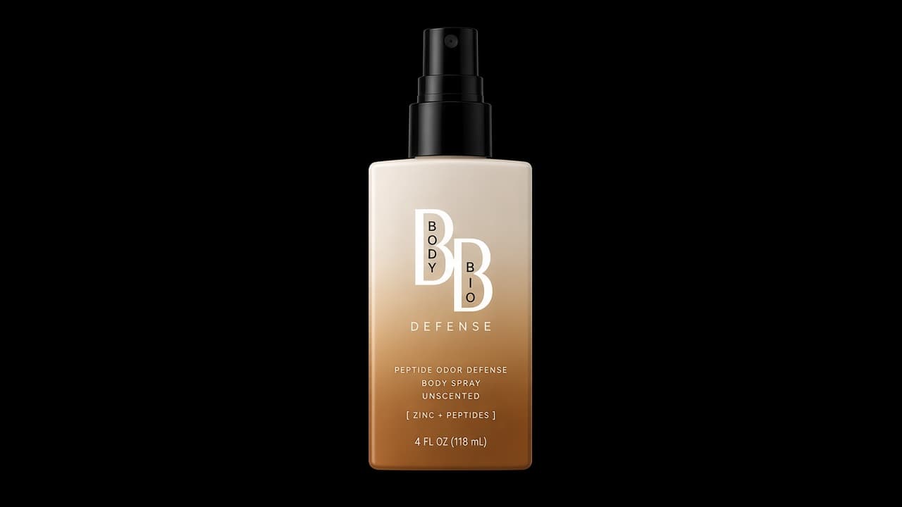 BB Defense Body Spray — Unscented brown bottle